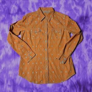 Wrangler Orange Western Button-Up Shirt